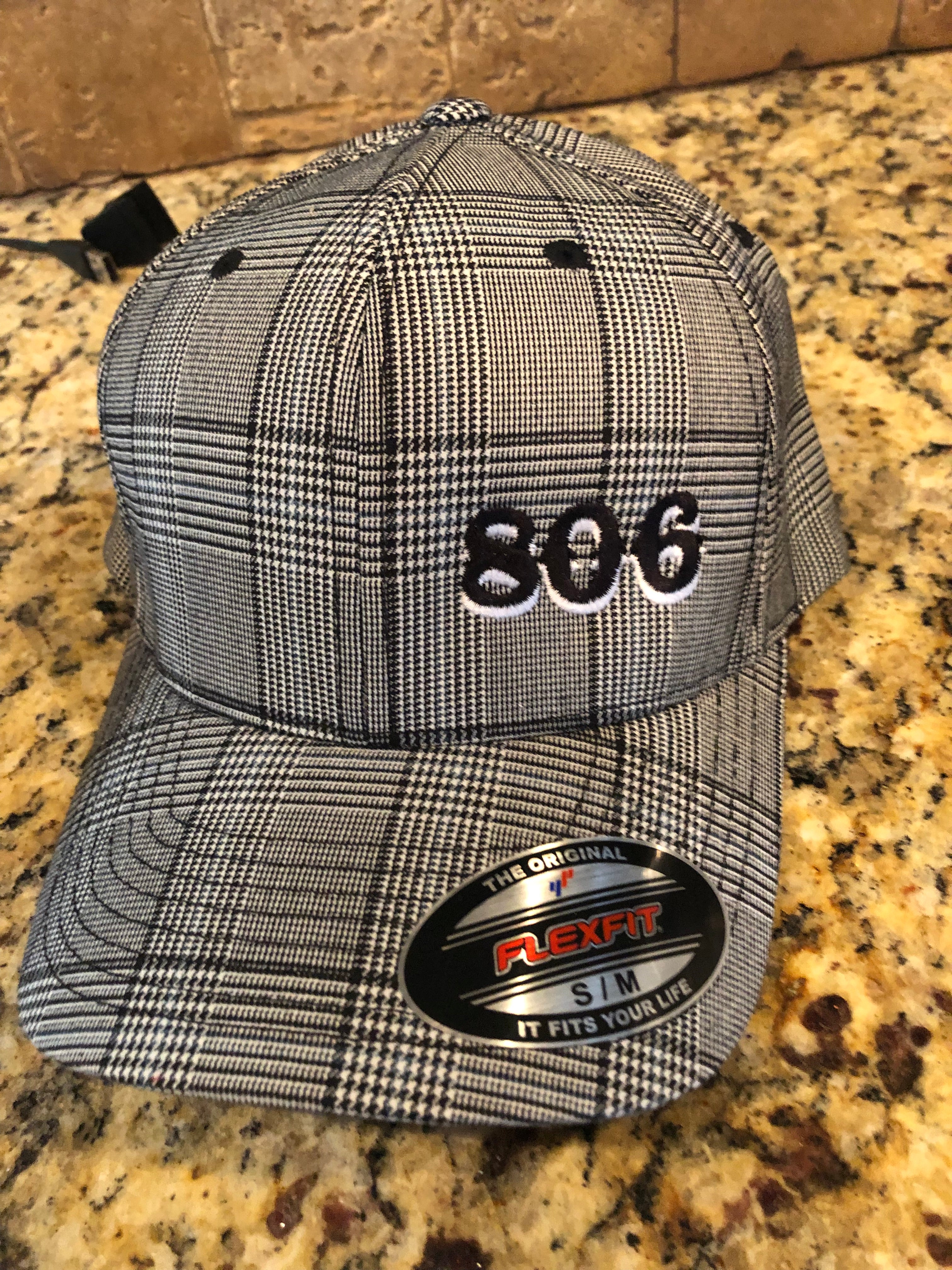 steer] 806apparel Check and 806 Flex Glen (Retro Blac Grey [no Cap Fit Logo – Black
